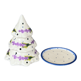 Luminary, Christmas Tree, 5", WR (WR44A) in "Lavender Fields" by W.R. Ceramika | WR44A-BW4
