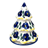 Luminary, Christmas Tree, 5", WR (WR44A) in "Pansy Storm" by W.R. Ceramika | WR44A-EZ3