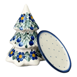 Luminary, Christmas Tree, 5", WR (WR44A) in "Modern Blue Cascade" by W.R. Ceramika | WR44A-GP1