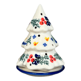 Luminary, Christmas Tree, 5", WR (WR44A) in "Bows in Snow" by W.R. Ceramika | WR44A-WR15