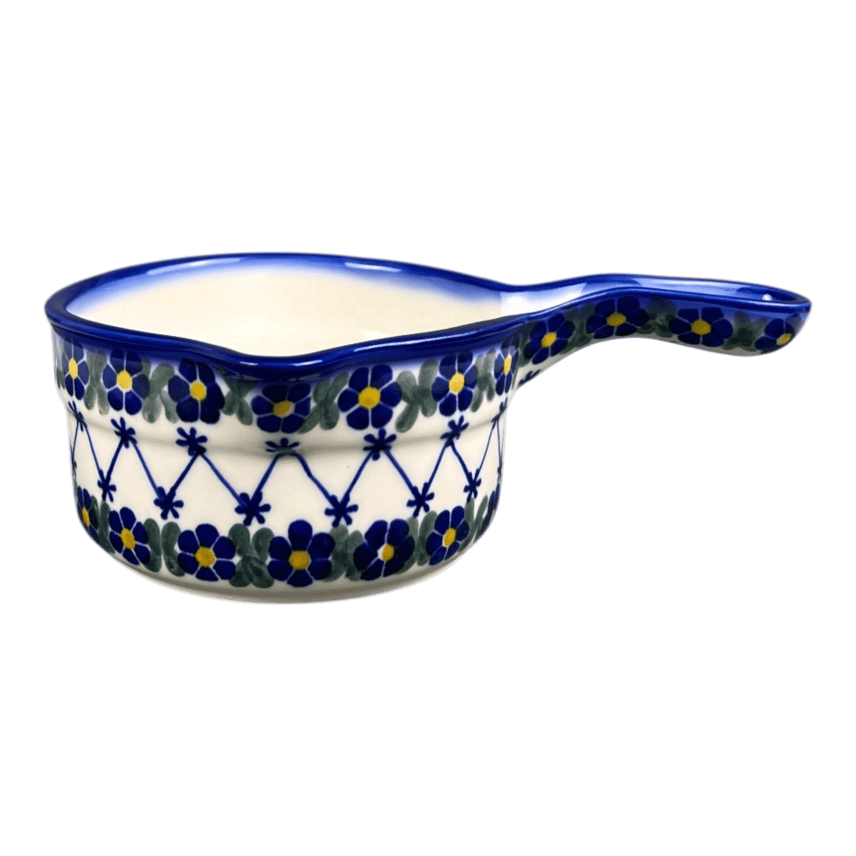 Server, Sauce, 12oz, WR, (WR50B) in "Blue Floral Trellis" by W.R. Ceramika | WR50B-DT3