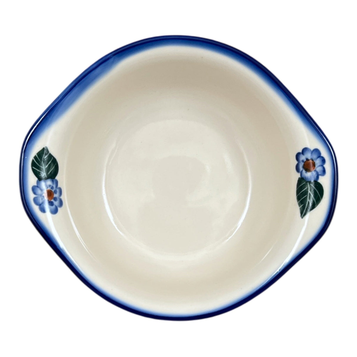 Bowl, Round, Soup, 22 oz, WR (WR51B) in "Cobalt Blossoms" by W.R. Ceramika | WR51B-AB5