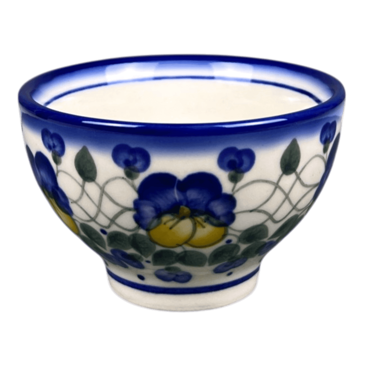 Bowl, Round, Dipping, 3.75", WR (WR51C) in "Pansy Wreath" by W.R. Ceramika | WR51C-EZ2