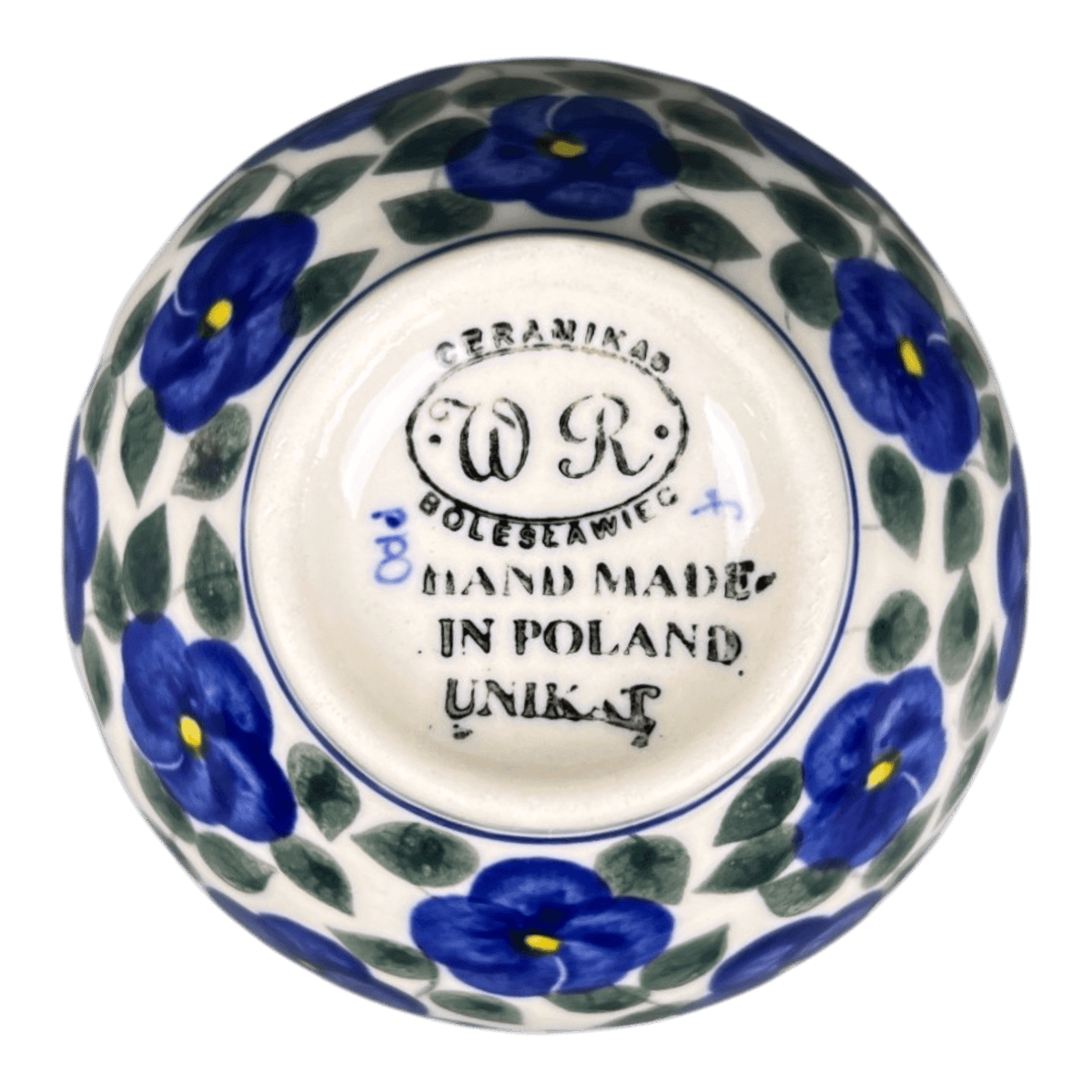 Bowl, Round, Dipping, 3.75", WR (WR51C) in "Pansy Storm" by W.R. Ceramika | WR51C-EZ3