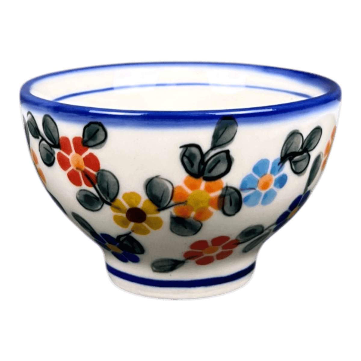 Bowl, Round, Dipping, 3.75", WR (WR51C) in "Rainbow Shower" by W.R. Ceramika | WR51C-NP18