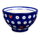 Bowl, Round, Dipping, 3.75", WR (WR51C) in "Hearts & Dots" by W.R. Ceramika | WR51C-SMA2