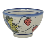 Bowl, Round, Dipping, 3.75", WR (WR51C) in "Strawberries & Blossoms" by W.R. Ceramika | WR51C-WR2