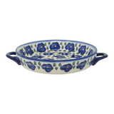 Individual Casserole, Round Dish Handles, 7.75", WR (WR52A) in "Pansy Storm" by W.R. Ceramika | WR52A-EZ3