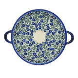 Individual Casserole, Round Dish Handles, 7.75", WR (WR52A) in "Modern Blue Cascade" by W.R. Ceramika | WR52A-GP1