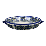 Casserole, Round Dish Handles, 11", WR (WR52C) in "Delphinium Spray" by W.R. Ceramika | WR52C-BW3