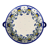 Casserole, Round Dish Handles, 11", WR (WR52C) in "Pansy Wreath" by W.R. Ceramika | WR52C-EZ2