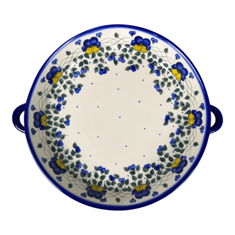 Casserole, Round Dish Handles, 11", WR (WR52C) in "Pansy Wreath" by W.R. Ceramika | WR52C-EZ2