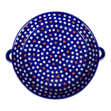 Casserole, Round Dish Handles, 11", WR (WR52C) in "Hearts & Dots" by W.R. Ceramika | WR52C-SMA2