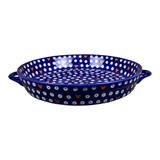Casserole, Round Dish Handles, 11", WR (WR52C) in "Hearts & Dots" by W.R. Ceramika | WR52C-SMA2