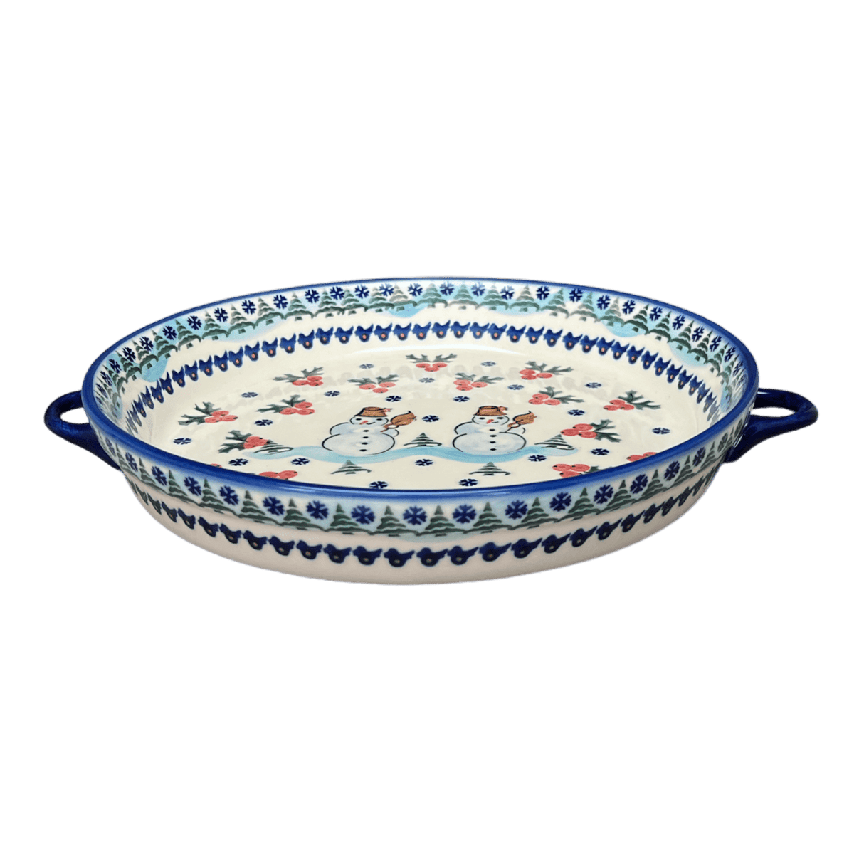 Casserole, Round Dish Handles, 11", WR (WR52C) in "Frosty & Friend" by W.R. Ceramika | WR52C-WR11