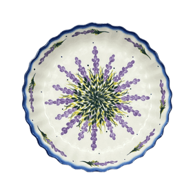 Polish Pottery Tart Pan (Lavender Fields) | WR52D-BW4 Additional Image at PolishPotteryOutlet.com