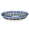 Polish Pottery Tart Pan (Modern Blue Cascade) | WR52D-GP1 at PolishPotteryOutlet.com