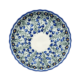 Polish Pottery WR Tart Pan (Modern Blue Cascade) | WR52D-GP1 Additional Image at PolishPotteryOutlet.com