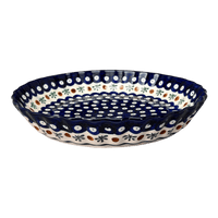 A picture of a Polish Pottery Tart Pan (Mosquito) | WR52D-SM3 as shown at PolishPotteryOutlet.com/products/tart-pan-mosquito-wr52d-sm3