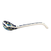 A picture of a Polish Pottery Gravy Ladle (Bold Rainbow) | WR55C-WR55 as shown at PolishPotteryOutlet.com/products/gravy-ladle-bold-rainbow-wr55c-wr55