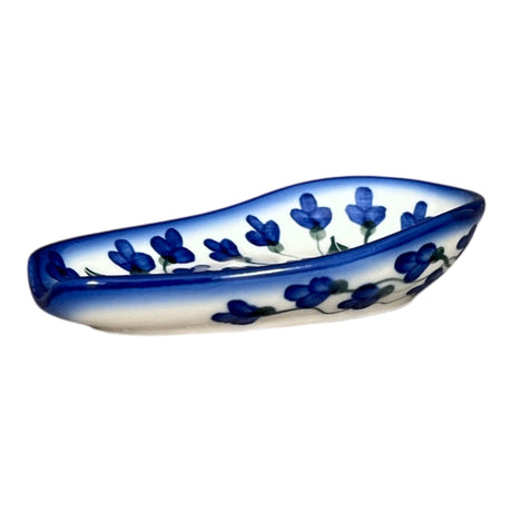 Spoon Rest, 3.5" x 5", WR (WR55D) in "Blossoms & Berries" by W.R. Ceramika | WR55D-AW1