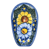 Spoon Rest, 3.5" x 5", WR (WR55D) in "Bed of Blossoms" by W.R. Ceramika | WR55D-KG2