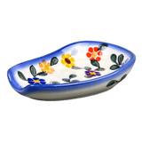 Spoon Rest, 3.5" x 5", WR (WR55D) in "Rainbow Shower" by W.R. Ceramika | WR55D-NP18