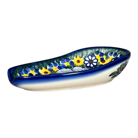 Spoon Rest, 3.5" x 5", WR (WR55D) in "Chamomile" by W.R. Ceramika | WR55D-RC4