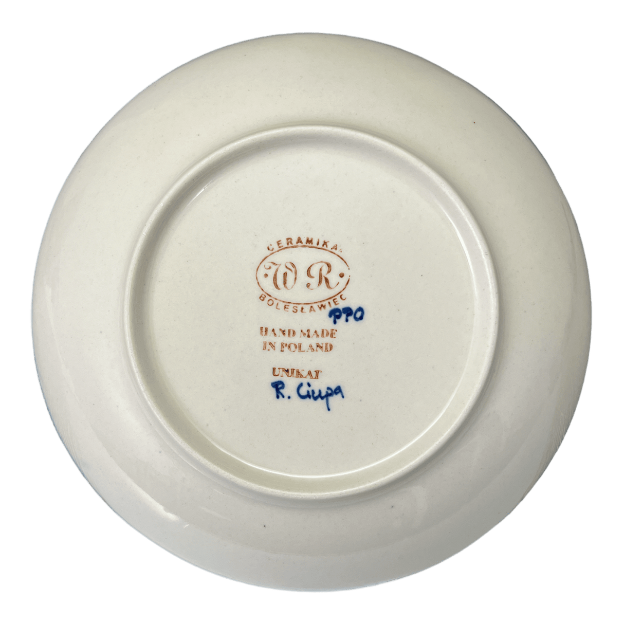 Bowl, Round, Pasta Bowl, WR (WR5E) in "Butterfly Delight" by W.R. Ceramika | WR5E-PP2