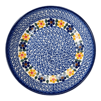 A picture of a Polish Pottery WR Pasta Bowl (Floral Border) | WR5E-WR16 as shown at PolishPotteryOutlet.com/products/pasta-bowl-floral-border-wr5e-wr16
