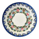 Bowl, Round, Pasta Bowl, WR (WR5E) in "Wreath of Reds" by W.R. Ceramika | WR5E-WR65
