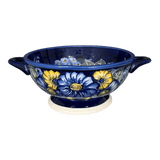Bowl, Round, Colander/Berry, 7.75", WR (WR62A) in "Cobalt Blossoms" by W.R. Ceramika | WR62A-AB5