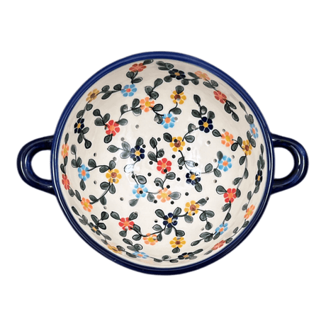 Bowl, Round, Colander/Berry, 7.75", WR (WR62A) in "Rainbow Shower" by W.R. Ceramika | WR62A-NP18
