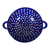 Bowl, Round, Colander/Berry, 7.75", WR (WR62A) in "Hearts & Dots" by W.R. Ceramika | WR62A-SMA2