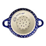 Bowl, Round, Colander/Berry, 7.75", WR (WR62A) in "Hearts & Dots" by W.R. Ceramika | WR62A-SMA2