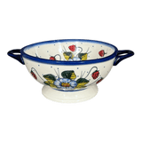 Bowl, Round, Colander/Berry, 7.75", WR (WR62A) in "Strawberries & Blossoms" by W.R. Ceramika | WR62A-WR2