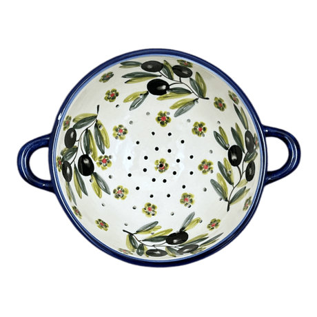 Bowl, Round, Colander/Berry, 7.75", WR (WR62A) in "Olive Grove" by W.R. Ceramika | WR62A-WR56