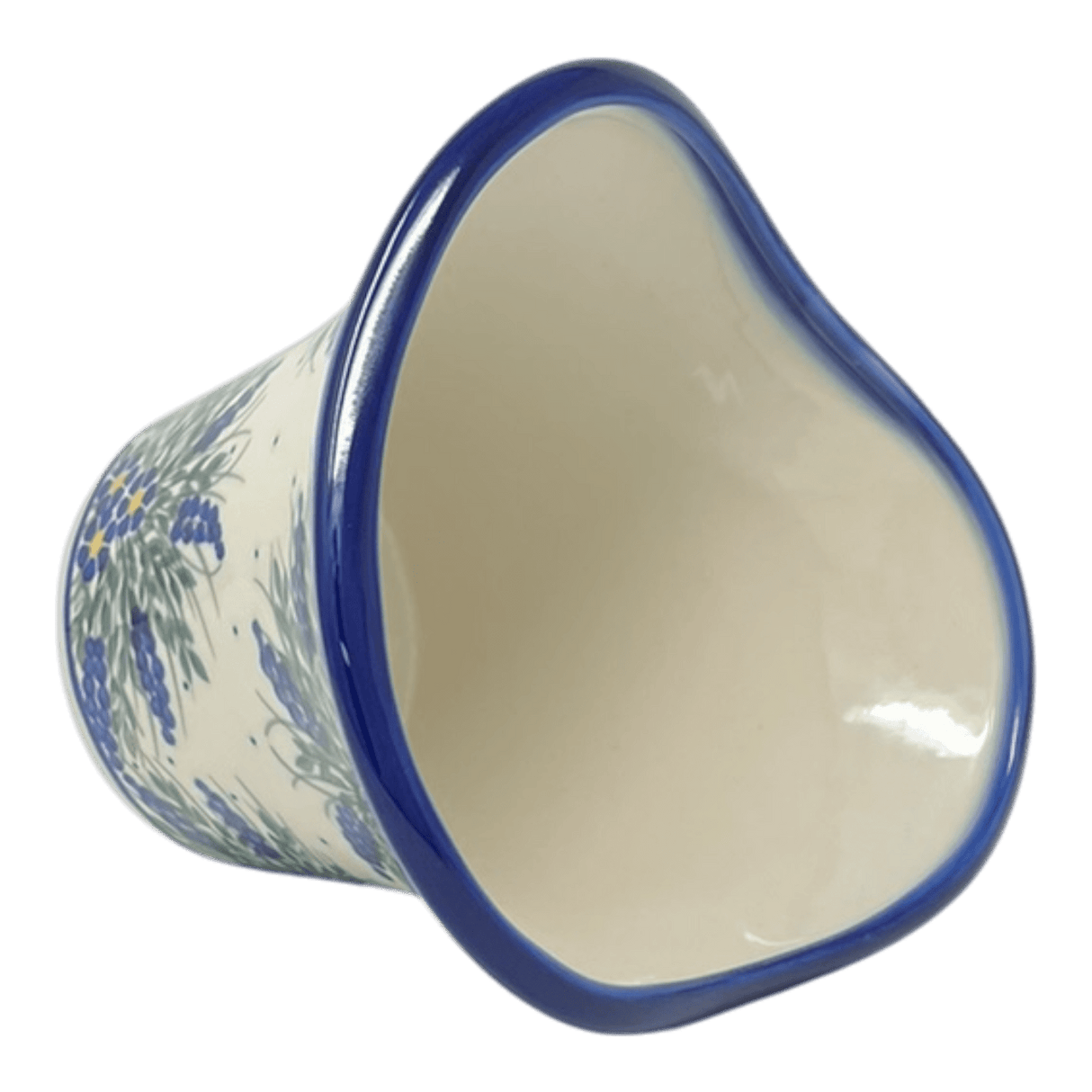 Vase, Garden, 5.5", WR (WR66A) in "Delphinium Spray" by W.R. Ceramika | WR66A-BW3