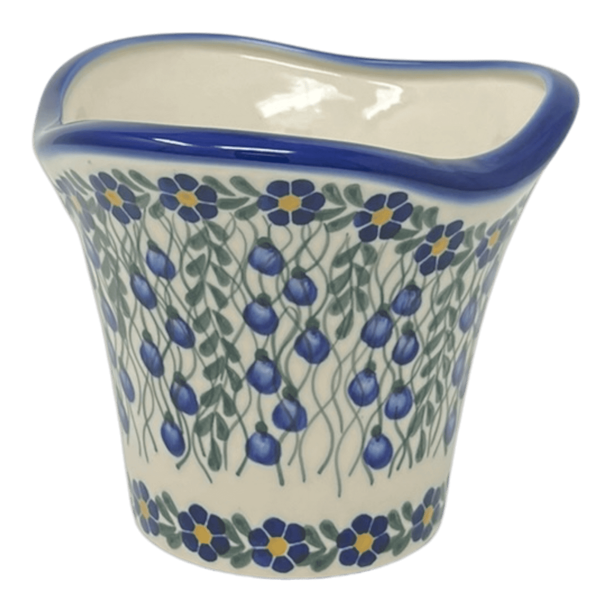 Vase, Garden, 5.5", WR (WR66A) in "Modern Blue Cascade" by W.R. Ceramika | WR66A-GP1