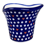 Vase, Garden, 5.5", WR (WR66A) in "Hearts & Dots" by W.R. Ceramika | WR66A-SMA2