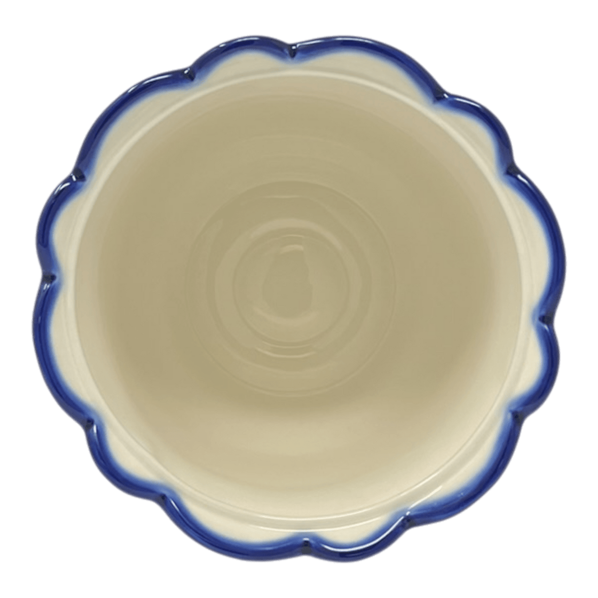 Flower Pot, Scalloped, WR (WR66B) in "Delphinium Spray" by W.R. Ceramika | WR66B-BW3