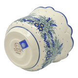 Flower Pot, Scalloped, WR (WR66B) in "Delphinium Spray" by W.R. Ceramika | WR66B-BW3