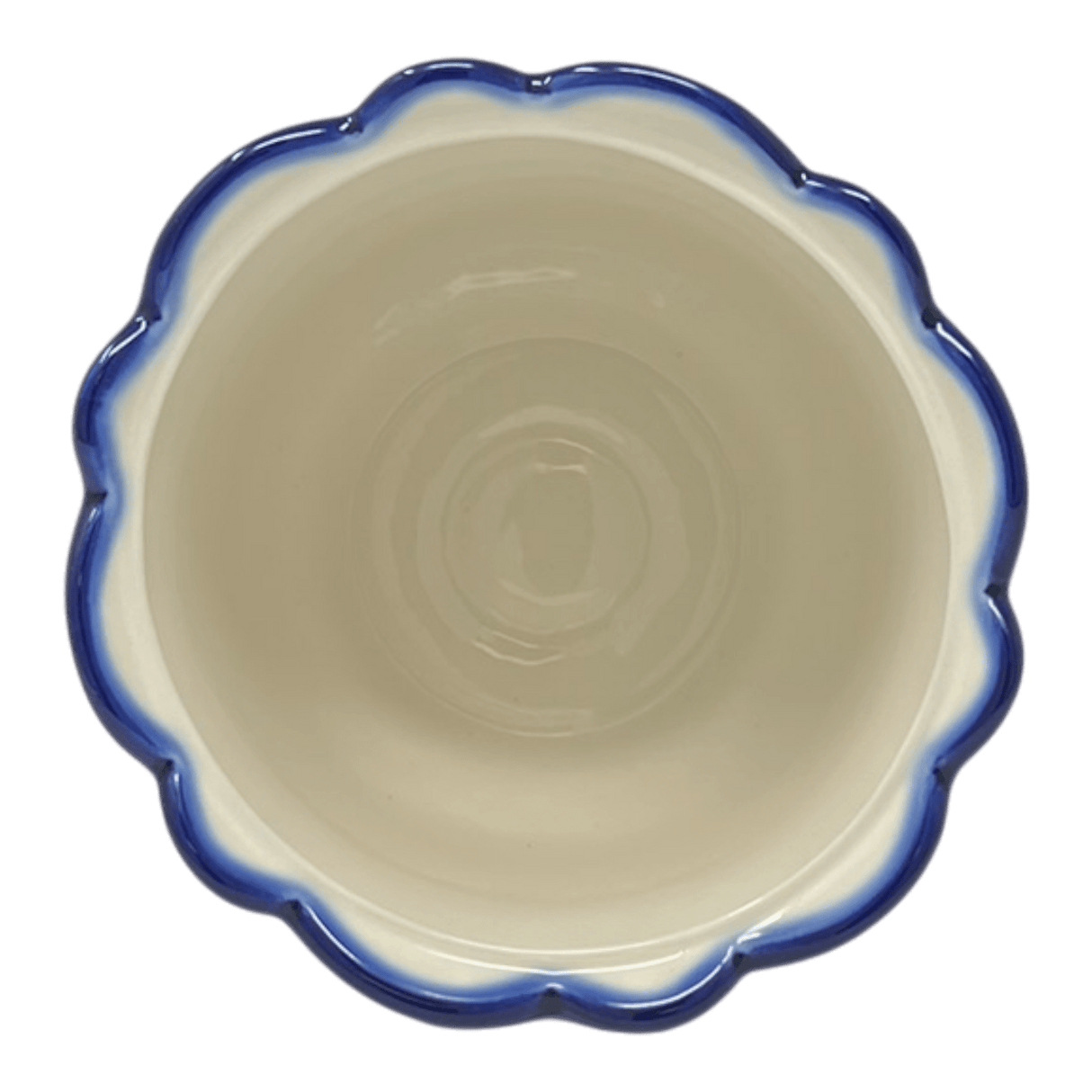 Flower Pot, Scalloped, WR (WR66B) in "Lavender Fields" by W.R. Ceramika | WR66B-BW4