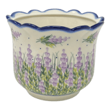 Flower Pot, Scalloped, WR (WR66B) in "Lavender Fields" by W.R. Ceramika | WR66B-BW4