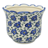 Flower Pot, Scalloped, WR (WR66B) in "Pansy Storm" by W.R. Ceramika | WR66B-EZ3