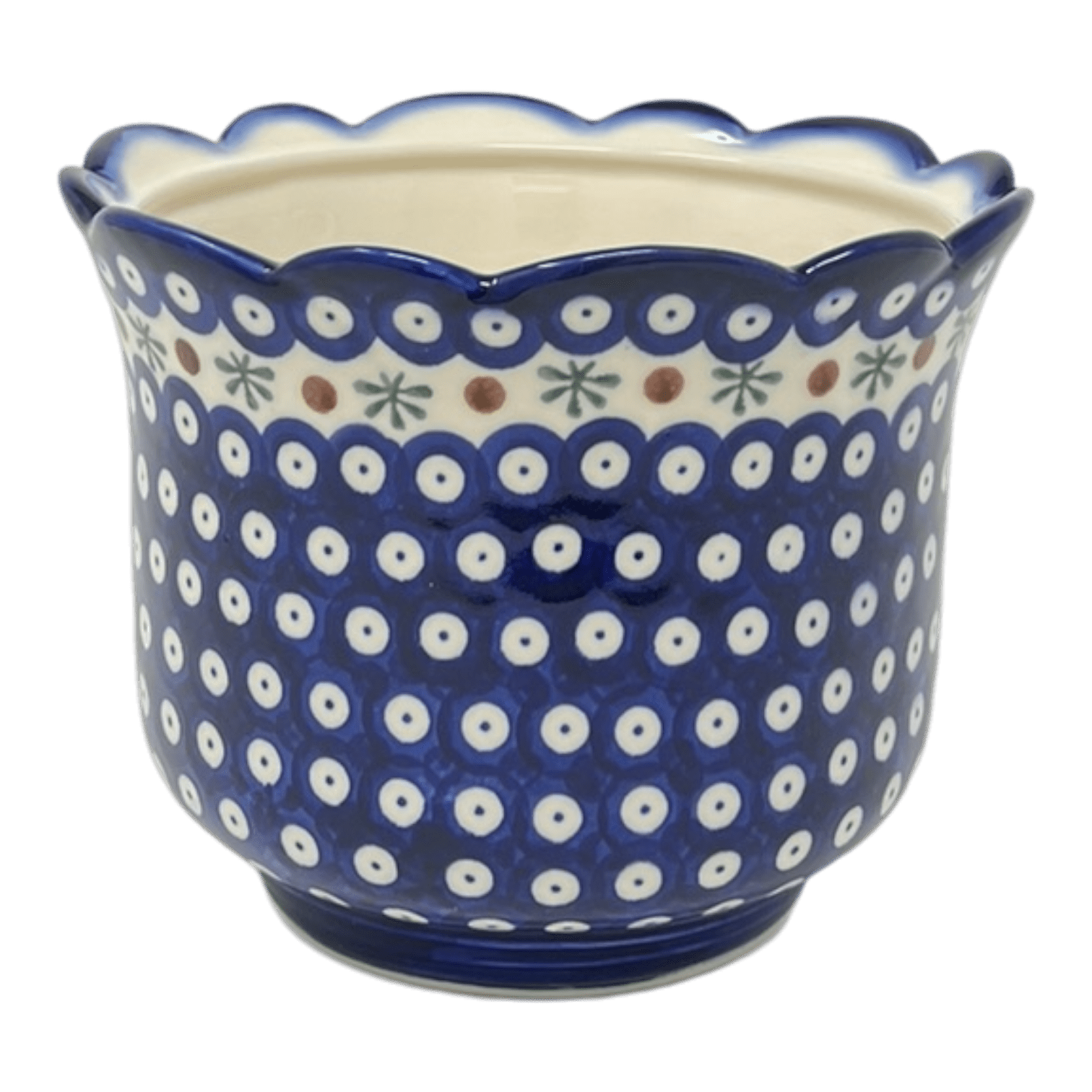 plant pot outlet Flower Pot, Scalloped, WR (WR66B) in "Mosquito" by W.R. Ceramika