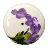 A picture of a Polish Pottery WR Drawer Pulls (Lavender Fields) | WR67A-BW4 as shown at PolishPotteryOutlet.com/products/drawer-pulls-lavender-fields-wr67a-bw4