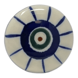 Drawer Pull, 1.25", WR (WR67A) in "Peacock in Line" by W.R. Ceramika | WR67A-SM1