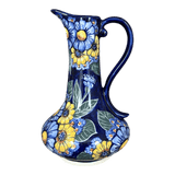 Pitcher, Lotos, 0.8 Liter, WR (WR7E) in "Cobalt Blossoms" by W.R. Ceramika | WR7E-AB5