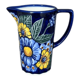 Pitcher, 14 oz, WR (WR7K) in "Cobalt Blossoms" by W.R. Ceramika | WR7K-AB5